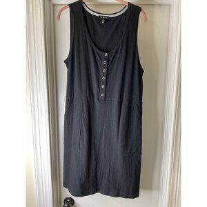 NWT Tribal Tank Shift Dress Button Front Size L Midi Length Casual Summer Relaxe